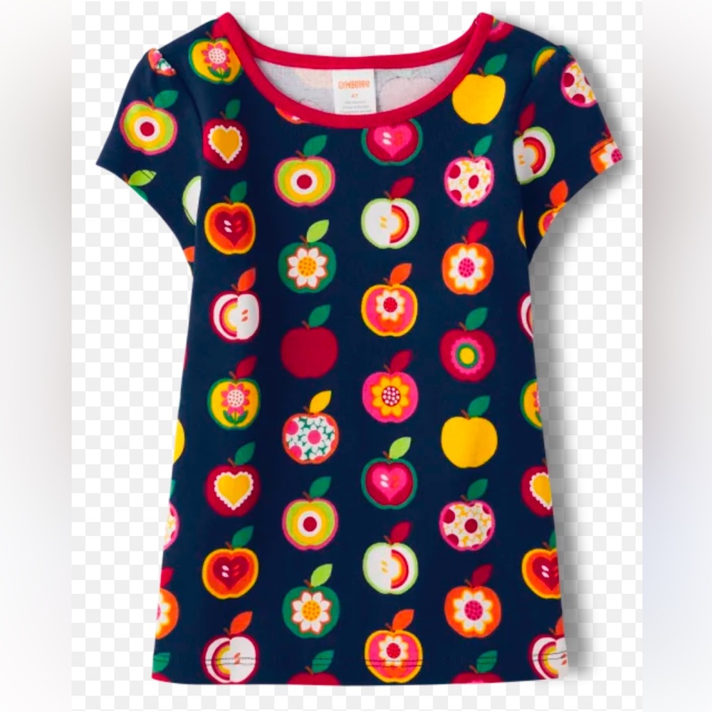 🍓3/$10 NWOT Gymboree Multicolor Apple Print Tee Size 18-24m